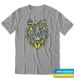 Coat of arms of Ukraine with flowers, t-shirt, Melange, XS