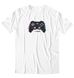 Glitched gamepad/joystick, t-shirt, White, XS
