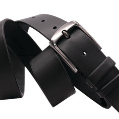 Black leather belt 40mm (014000156), Black, one size