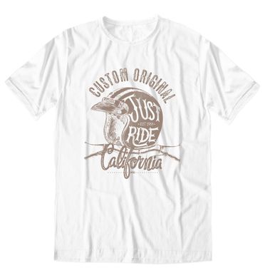 Just Ride, t-shirt, White, XS
