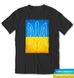 Coat of arms and flag of Ukraine, t-shirt, Black, XS