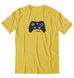 Glitched gamepad/joystick, t-shirt, Yellow, XS