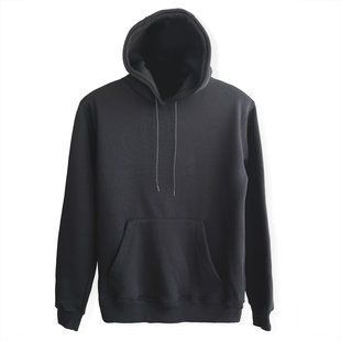 Bluza z kapturem unisex, zimowy, czarny hoodie_base_flis фото