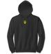 Demi-seasonal unisex hoodie with a trizb (different colors), Black, XS