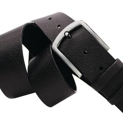 Black leather belt 45mm (01456304), Black, one size