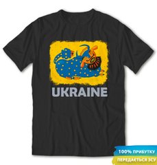 Футболка Україна 1, Черный, XS