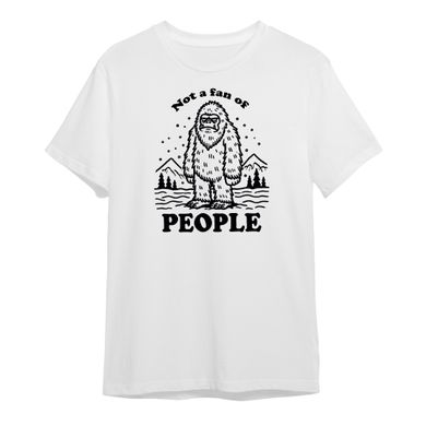 Not a fan of people, t-shirt, white, White, XS