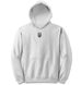 Demi-seasonal unisex hoodie with a trizb (different colors), White, XS