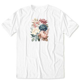 Футболка з квітами 2 flowers_2_w фото