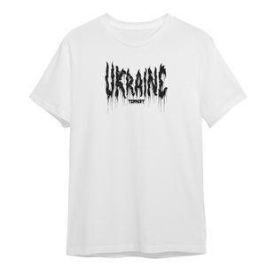 UKRAINE Death/Black metal t-shirt, White, XS