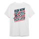 Run now, Pizza later, t-shirt, white, White, XS