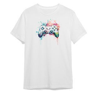 Gamepad/joystick, t-shirt, White, XS