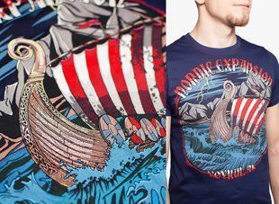 Vovkulak - Nordic Expansion, t-shirt, Blue, S