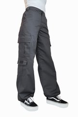 Tempest Women's Oversized Cargo Pants With Side Pockets - W1, Gray, Gray, S-M