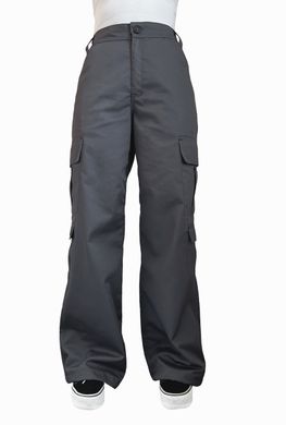 Damskie spodnie cargo Tempest Oversize z bocznymi kieszeniami - W1, szare W1_gray