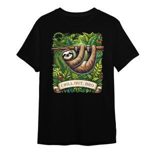 Chill Out Bro, t-shirt, Black, XS