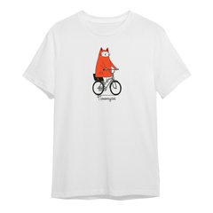 Kitten on a bike t-shirt, White, XS