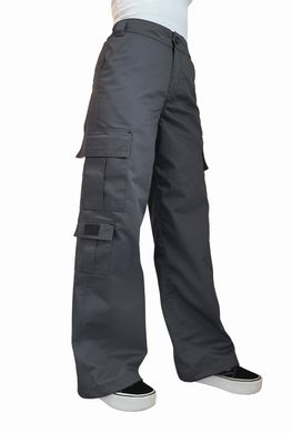 Tempest Women's Oversized Cargo Pants With Side Pockets - W1, Gray, Gray, S-M