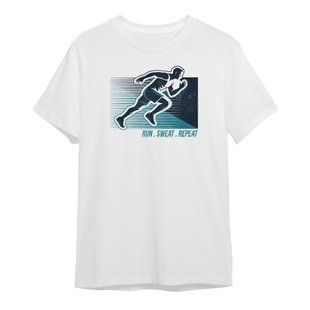 Run Sweat Repeat, t-shirt, white, White, XS